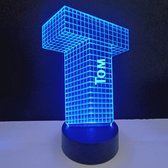 3D LED Lamp - Letter Met Naam - Tom