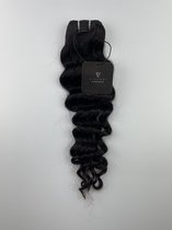 Indian raw hair weave extension loose deep curly 14 inch