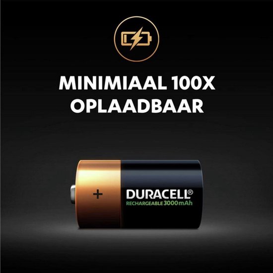 Duracell C oplaadbare batterijen - 4 batterijen | bol.com