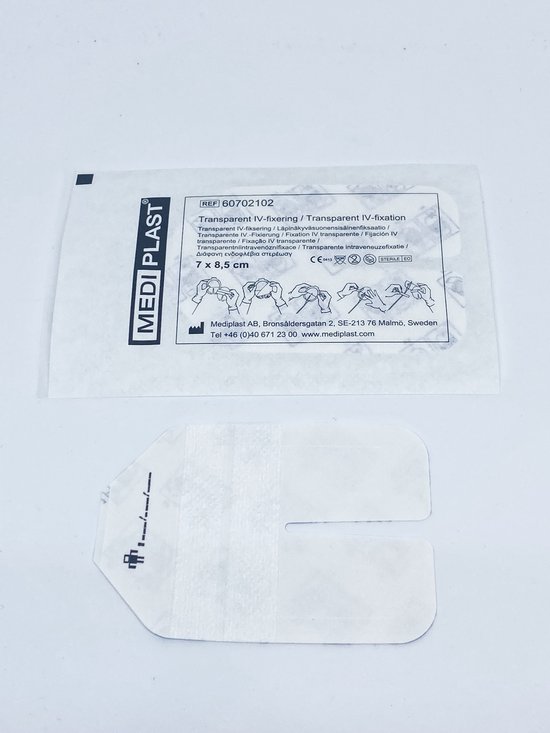 Mediplast IV fixatiefolie 7 x 8,5 cm - 100 stuks