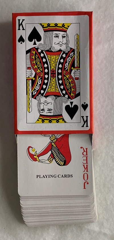 Thumbnail van een extra afbeelding van het spel Speelkaarten 1 stok speelkaarten 4 x 13 kaarten + 2 Jokers , 54 kaarten Pokerkaarten