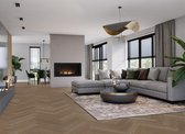Vloer - PVC - Visgraat - Vivafloors - Bruintinten Donkere Eikenhouten Vloer - Wood Touch - 60,69 x 12,19 cm - 2,67 m2