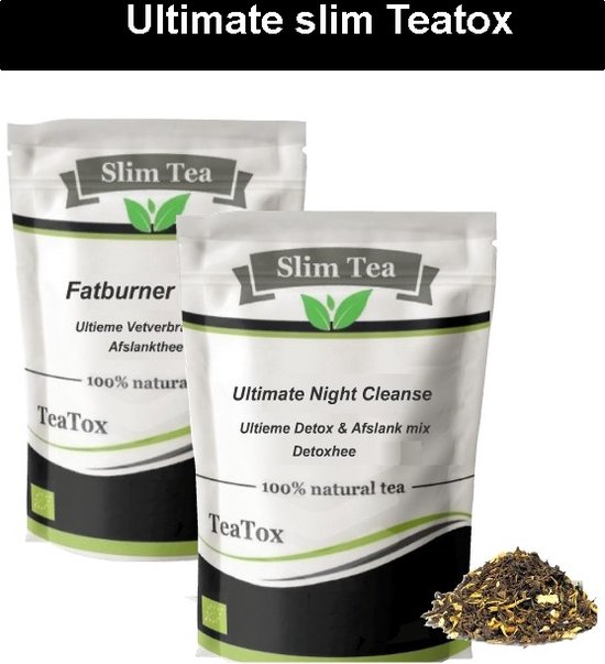 Ultimate Slim-Teatox | Burn & Cleanse | Vetverbrandende Afslankthee + Reinigende Detox Thee