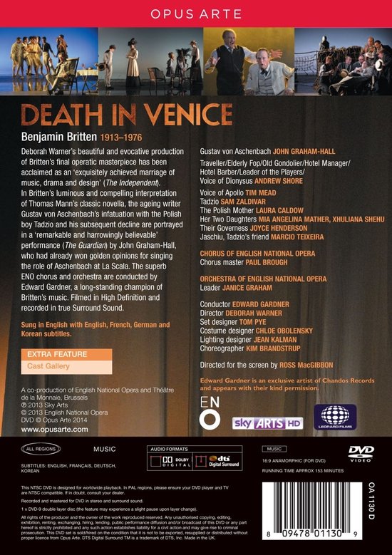 English National Opera Orchestra Britten Death In Venice (DVD), Tim