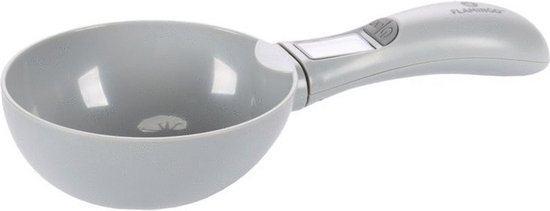 Flamingo voerschep hond – digitale maatschep hondenvoer – weegschaal schep voor huisdieren Skalo Grijs – tot 999g/ml – 300ml inhoud