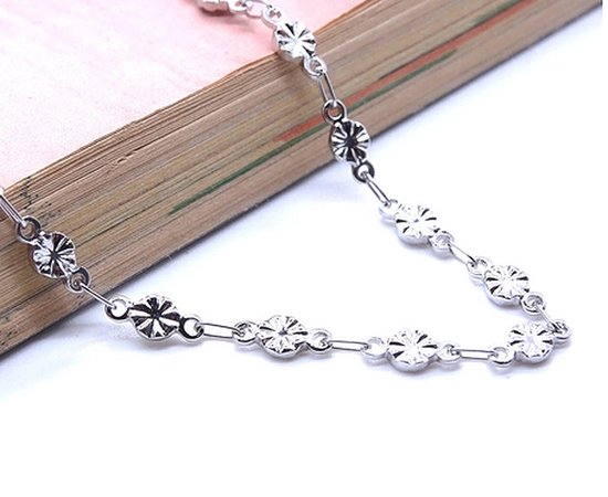 Bracelets de cheville en acier inoxydable petit tournesol