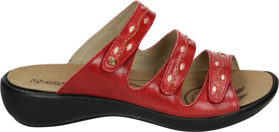 Westland IBIZA 66 - Volwassenen Dames slippersMoederdag - Kleur: Rood - Maat: 37