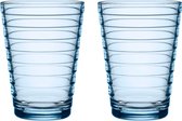 Iittala Aino Aalto - Tumbler Glazen Set - Waterglas - Vaatwasserbestendig - Aquablauw - 33 cl - 2 Stuks