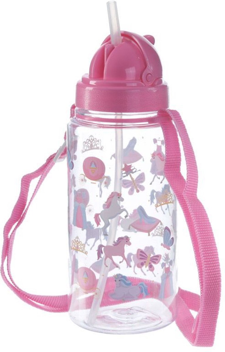 Puckator Drinkfles met rietje eenhoorn -