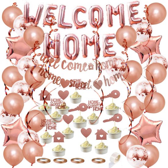 optioneel Geurig Beter Joya® Welkom Thuis Feestset | Welcome Home Decoratie Pakket | Verhuizing  Feest |... | bol.com