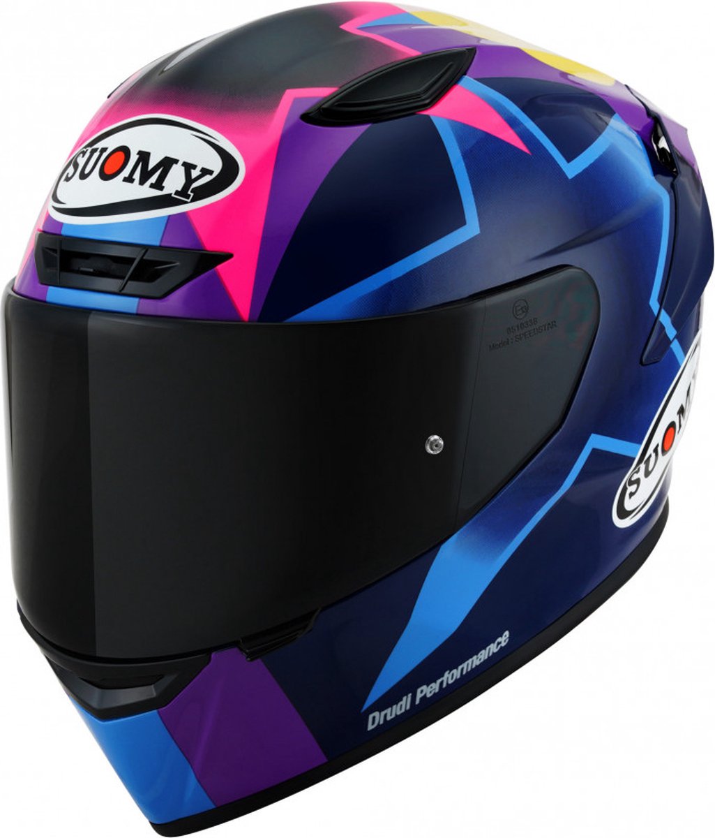 Suomy Track 1 Bastianini Replica Blauw Paars Integraalhelm M