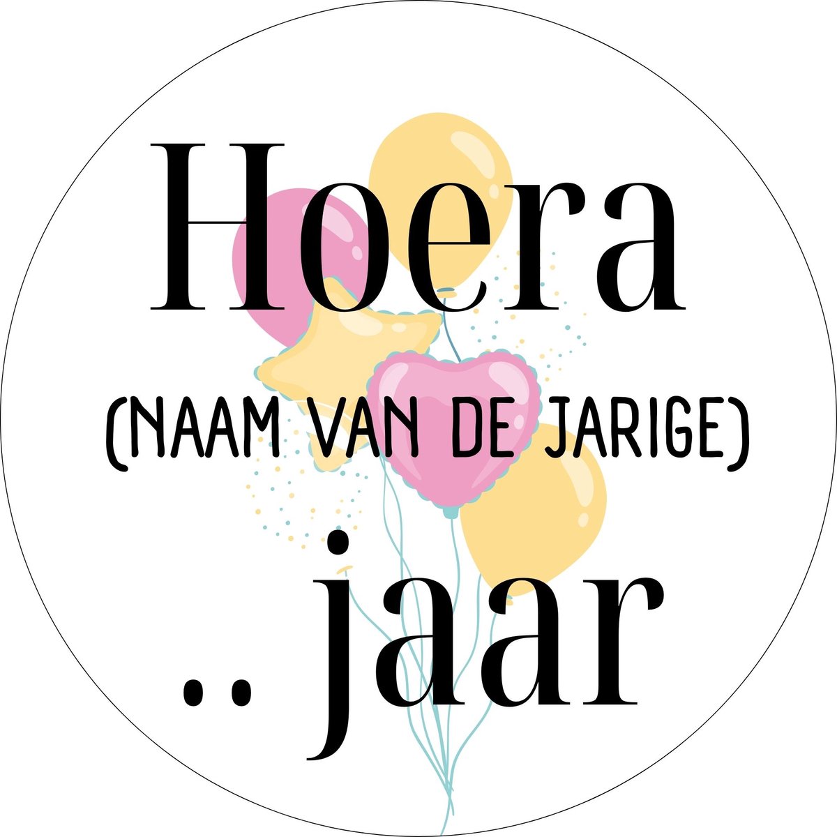 20 x Gepersonaliseerde Stickers Verjaardag | Kinderfeest Traktatie | Eigen Naam Op Traktatiestickers Laten Drukken | Leeftijd | 40 mm Rond — afbeelding 4
