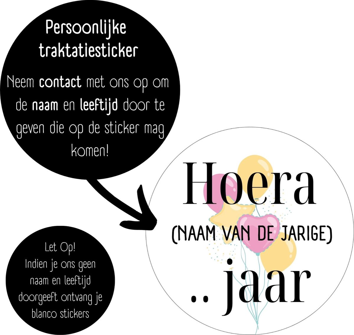 20 x Gepersonaliseerde Stickers Verjaardag | Kinderfeest Traktatie | Eigen Naam Op Traktatiestickers Laten Drukken | Leeftijd | 40 mm Rond — afbeelding 6