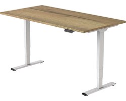 OrangeLabel zit/sta bureau Eco frame wit maat 160x80cm. Voldoet aan de NEN EN 527. Inclusief Natuur Eiken blad.