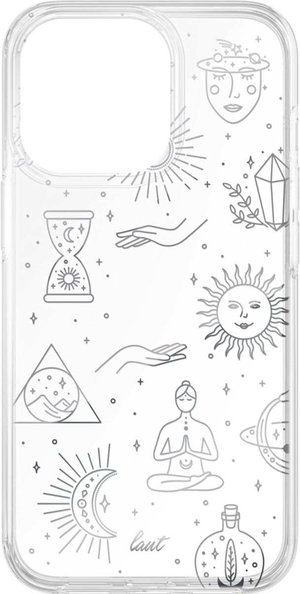 Laut Namaste TPU yogafiguren hoesje voor iPhone 13 Pro - transparant