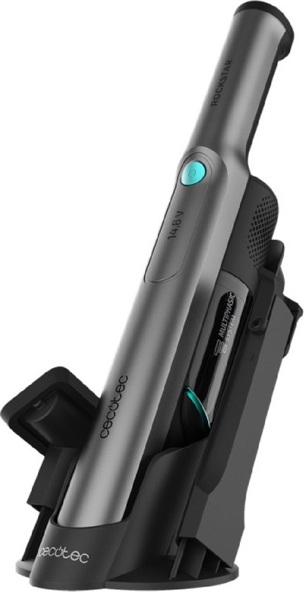 Cecotec Aspirador de Mano sin Cable Conga Rockstar Micro Turbo. 210 W, Digital, 20 kPa, Autonomía de hasta 40 min, 2 Modos, Accesorios: 2en1, Tapicerías, Motorizado de Tapicerías y Colchones