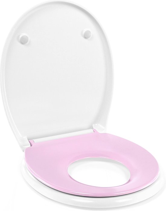 Abattant Wc À Fermeture En Douceur Pour Adulte/enfant Blanc Jaune