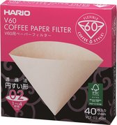 HARIO V60 Koffiefilters - 02 Size - Bruin - 40 stuks