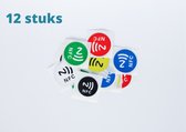 NFC Tags NTAG213 - Kleur - On Metal - NFC Stickers - 12 stuks