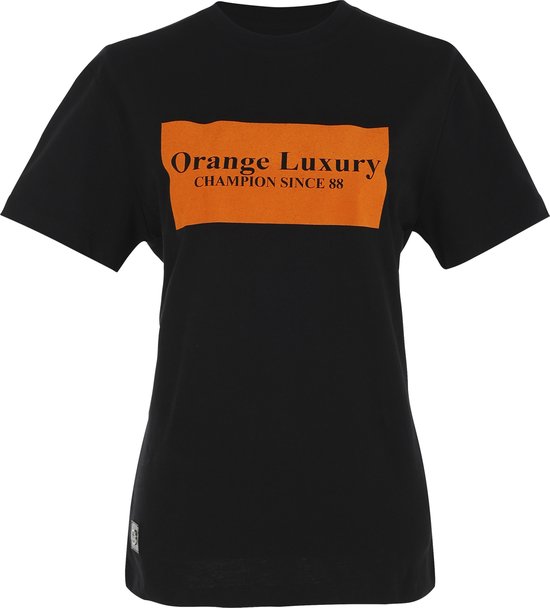 Orange Luxury T-Shirt Unisex Velvet Zwart