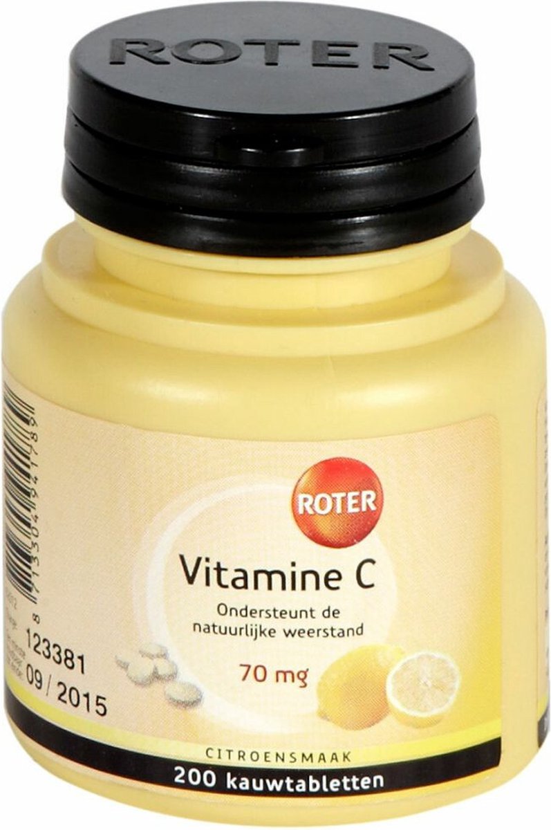 Roter Vitamine C 70 mg Citroen - 3 x 200 kauwtabletten - Voordeelverpakking