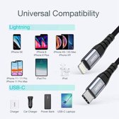 Choetech MFi USB-C to Lightning Cable Nylon Braided (3m)