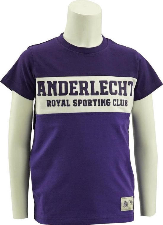 T-shirt enfant violet Anderlecht Royal Sporting Club taille 134/140 (9 à 10 ans)