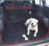 Synx Tools Hondenmat Grand Auto achterbank beschermhoes - Hondenmat - Autohoes - Antislip - Zwart/Rood - Kofferbak beschermhoes hond - Hondenkussen