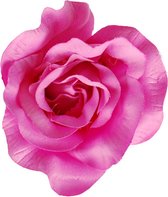 Haarclip grote fuchsia/paarse roos - 9 cm