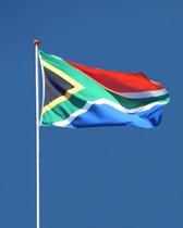 Zuid-Afrikaanse Vlag - Zuid-Afrika Vlag - 90x150cm - South Africa Flag - Originele Kleuren - Sterke Kwaliteit Incl Bevestigingsringen - Hoogmoed Vlaggen