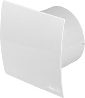 AWENTA badkamerventilator Ø100 mm - 95 m³/h - Timer en Vochtsensor - Curved - Wit - ESCUDO