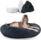Happysnoots Donut Hondenmand 120cm - Extra Groot - Fluffy - Luxe Hondenbed - Dog Bed - Wasbaar - Grijs