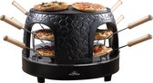 Bestron pizzaoven voor 8 personen, pizzamaker voor kleine pizza's (Ø 10 cm), met keramische koepel, ca. 12-15 minuten baktijd, 1150 Watt, kleur: zwart