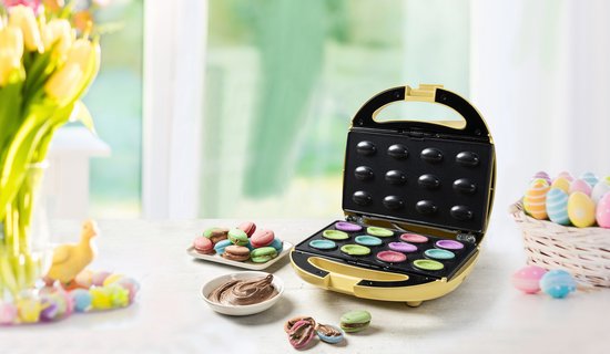Bestron - Macaron maker - Wafelijzer - 850 W - Geel van Bestron — afbeelding 3