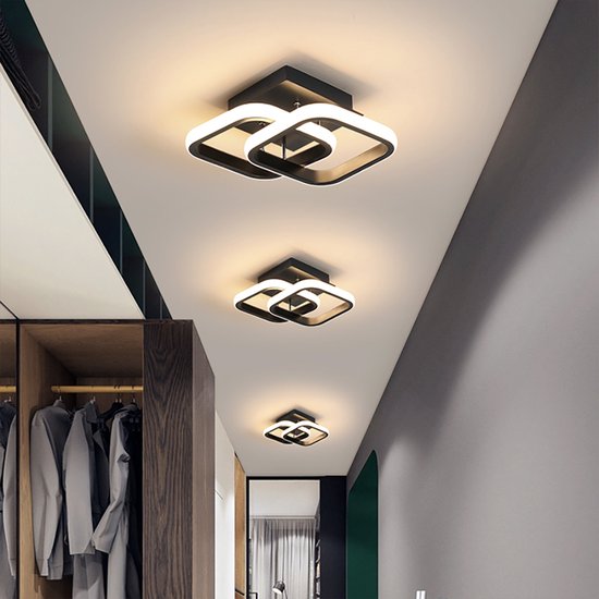 Plafondlamp - Zwart - 3 Kleuren Dimbaar - Moderne Lamp - Plafondverlichting  Slaapkamer... | bol.com