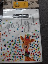 8 Uitdeelzakjes  / 1 dessin / Giraf/ party
