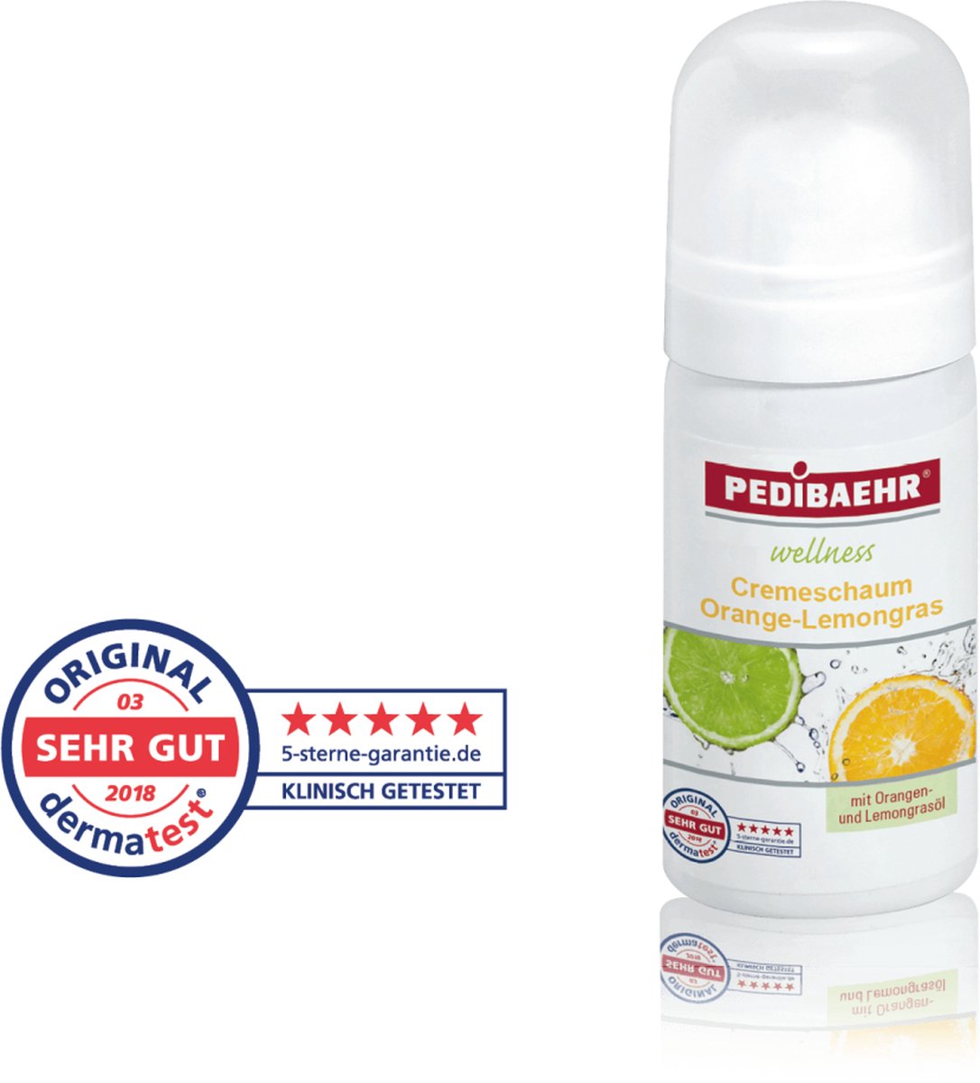 PEDIBAEHR - Crèmeschuim - Orange-Lemongrass - 10009 - 35ml - Wellness - Vegan -