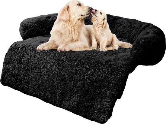 Zootic Fluffy Hondenkussen Hondenmand Hondenbed - Zwart 100 x 90 cm