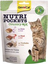 GimCat Nutri Pockets - Aanvullend kattenvoer / kattensnack met toevoegingen - In diverse smaken - 60gr, 150gr - Country Mix 150g