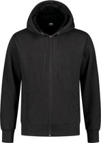 Heren Vest - Hoodie - Premium Quality - Fleece - Sweat - Zwart