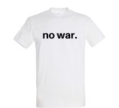 NO WAR. T-shirt korte mouw wit - Maat XL