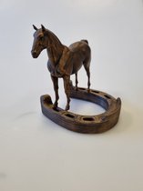 mini urn paardenhoef met paardje - Urn - paard - Hondenhoef