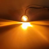 Markeringslamp Rond - Oranje - Fel - Waterdicht - LED - 12 Volt - 21mm