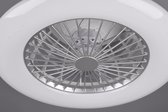Moderne plafondventilator Donna LED Ø50cm - afstandsbediening - Starlight effect - Lamp dimbaar - met verlichting - wit