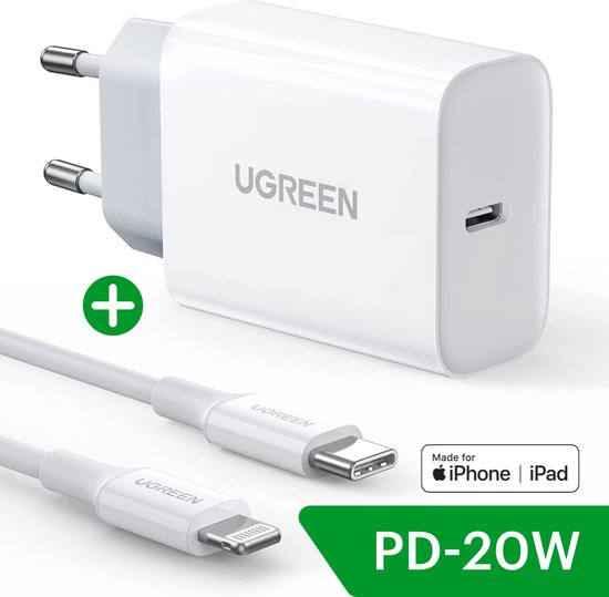 Chargeur rapide Power Delivery USB-C 20 W avec Câble Type-C 45w Pour  Appareil Android, iPad Pro