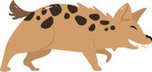 Hyena Sticker - Steppe Dieren - Schattige Hyena's Honden Stickers - Handgemaakte Stickers - Journaling - Bullet Journal - Scrapbooking - Leuke Stickers - Laptop Sticker - Telefoon