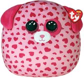TY SQUISH A BOO PINK TICKLE DOG 20CM