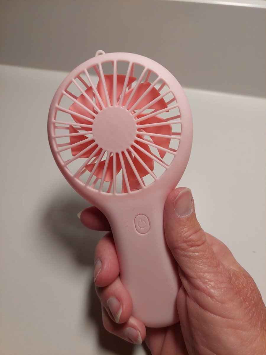 Ventilator Pocket ( Draagbaar ) met telefoonhouder Roze