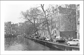 Walljar - Canal Houses Herengracht Amsterdam - Zwart wit poster