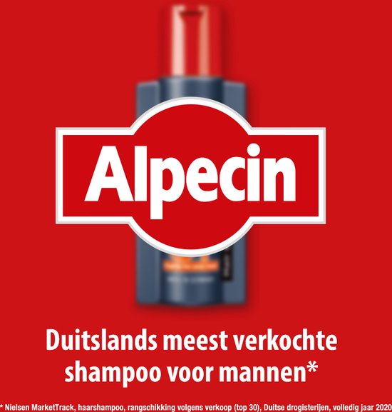 Alpecin Cafeïne Shampoo C1 250ml | Voorkomt en Vermindert Haaruitval | Natuurlijke Haargroei Shampoo voor Mannen - Alpecin